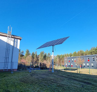 PV module auf einem Mast