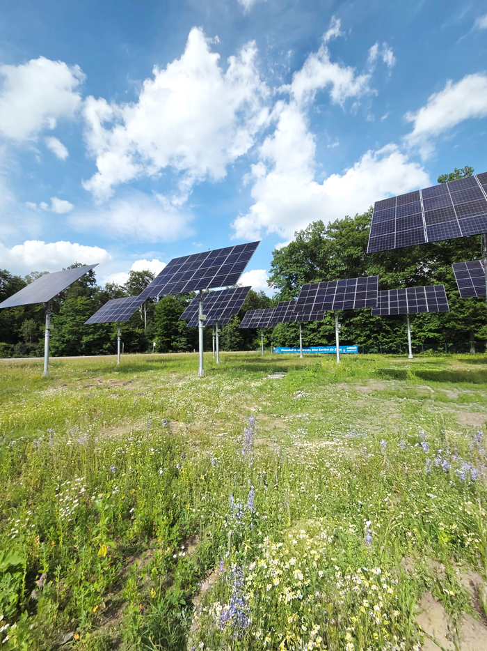 nachgeführte PV Anlage auf Mast